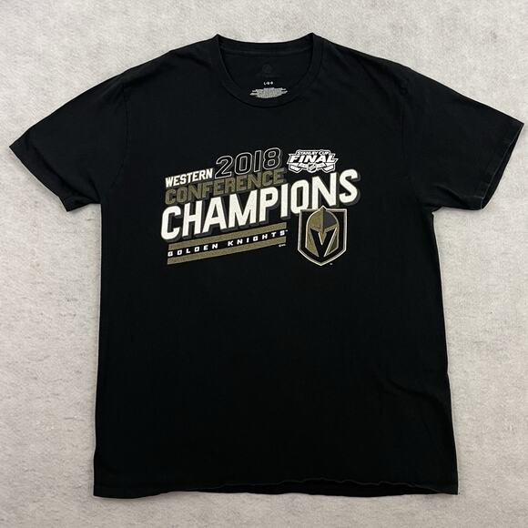 NHL Las Vegas Golden Knights T Shirt Mens Size L Western Conference Champions - Picture 3 of 8